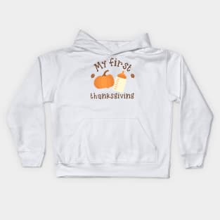 Thanksgiving Turkey,Funny Men Women Thanksgiving,Dabbing Turkey,My First Thanksgiving Kids Hoodie